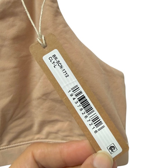 SKIMS Fits Everybody Scoop Neck Bra Clay Tan BR-SCN-1712 Large NWT - Picture 6 of 8